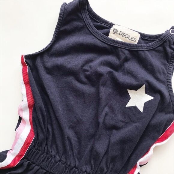 Old Soles navy side stripe romper EUC 3T - Picture 2 of 5